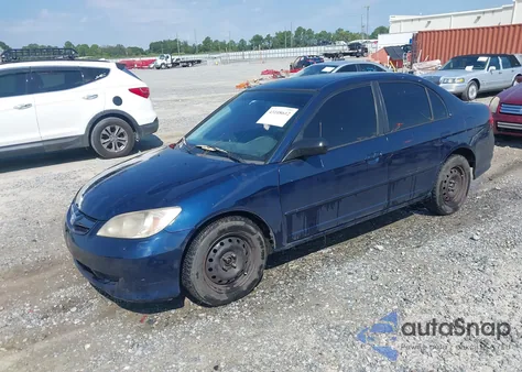 2004 Honda Civic Lx из США, поврежденный, VIN 2HGES16564H617818